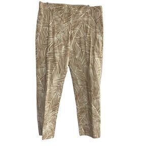 VESTINO, Tan & Cream Size 12 Ankle Pants‎